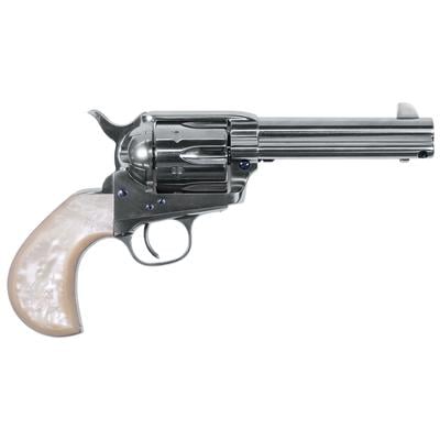 DOC - 45 Colt - Single Action - 6 Shot - NICKEL PLATED - SIMULATED IVORY