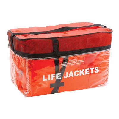 TYPE II KEYHOLE LIFE JACKET VEST - ORANGE - ADULT - 4 PACK WITH STORAGE BAG