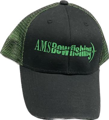 AMS  Bowfishing Black and Green Embroidered Hat