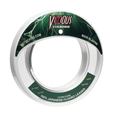 Vicious 100% Japanese Fluorocarbon Leader - 50lbs 33 Yards