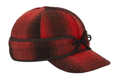 STORMY KROMER ORIGINAL WOOL HAT - RED/BLACK PLAID