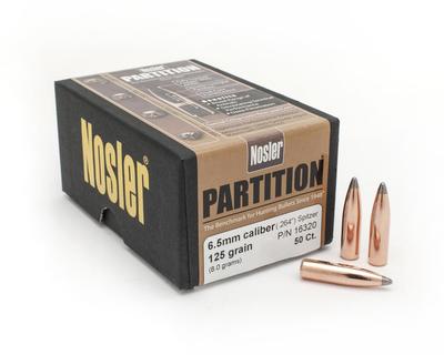 Partition - 6.5mm - .264 - 125 Gr - Spitzer - 50 Ct