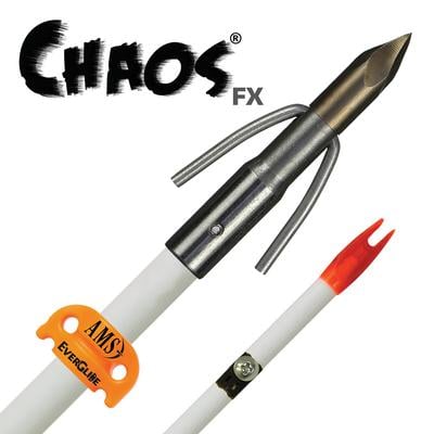 AMS White Fiberglass Arrow With Chaos FX  Point