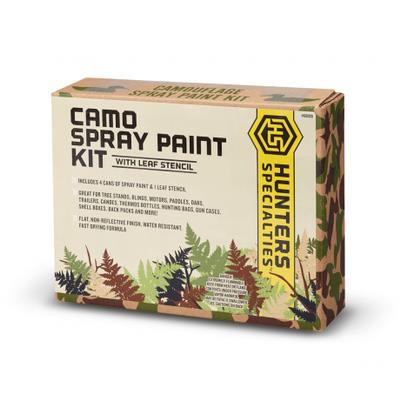 Camo Spray Paint Kit With Leaf Stencil