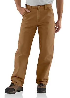 MEN'S WASHED DUCK WORK DUNGAREE - BROWN